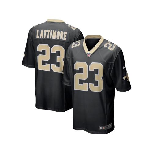 Mens New Orleans Saints Marshon Lattimore Black Game Jersey