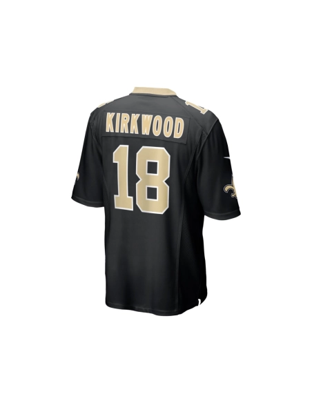 Mens New Orleans Saints Keith Kirkwood Black Team Game Jersey