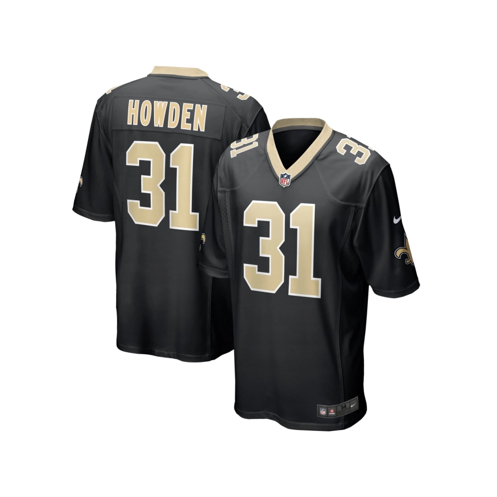 Mens New Orleans Saints Jordan Howden Black Team Game Jersey