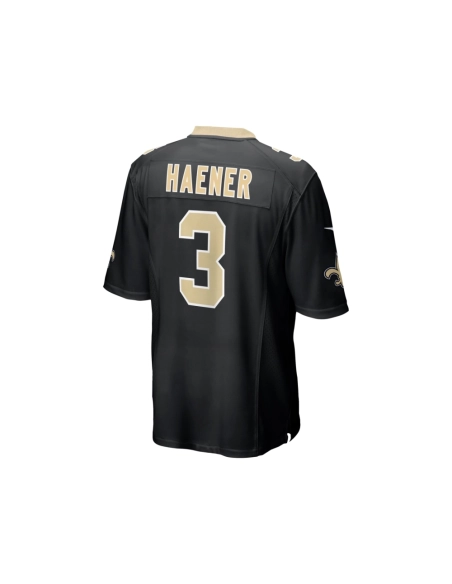 Mens New Orleans Saints Jake Haener Black Team Game Jersey