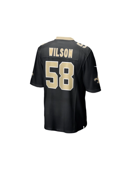 Mens New Orleans Saints Eric Wilson Black Game Player Jersey