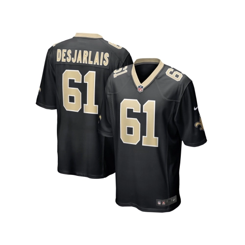 Mens New Orleans Saints Drew Desjarlais Black Game Player Jersey