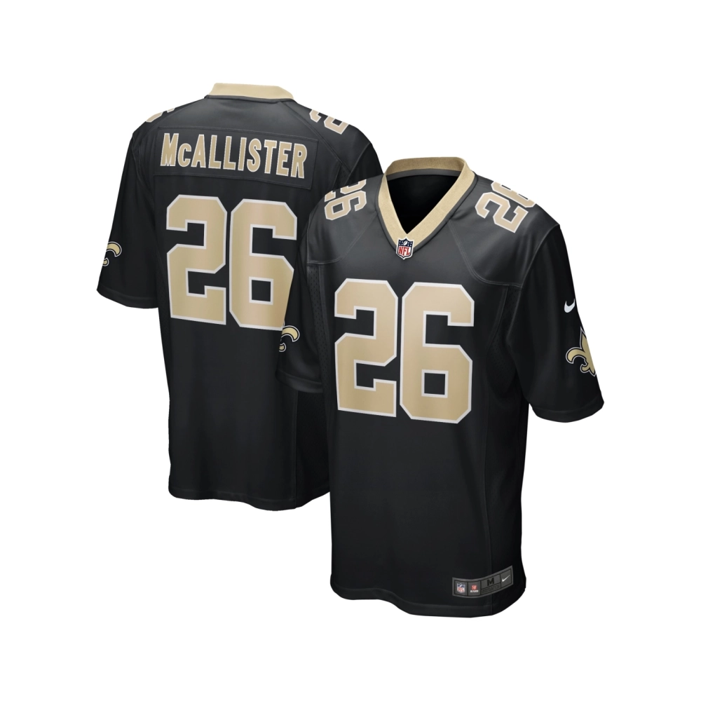 Mens New Orleans Saints Deuce McAllister Black Game Retired Player Jersey