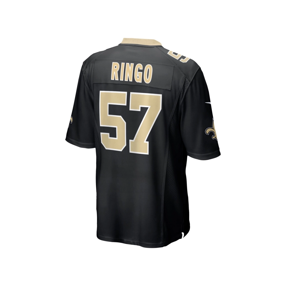 Mens New Orleans Saints Christian Ringo Black Game Player Jersey