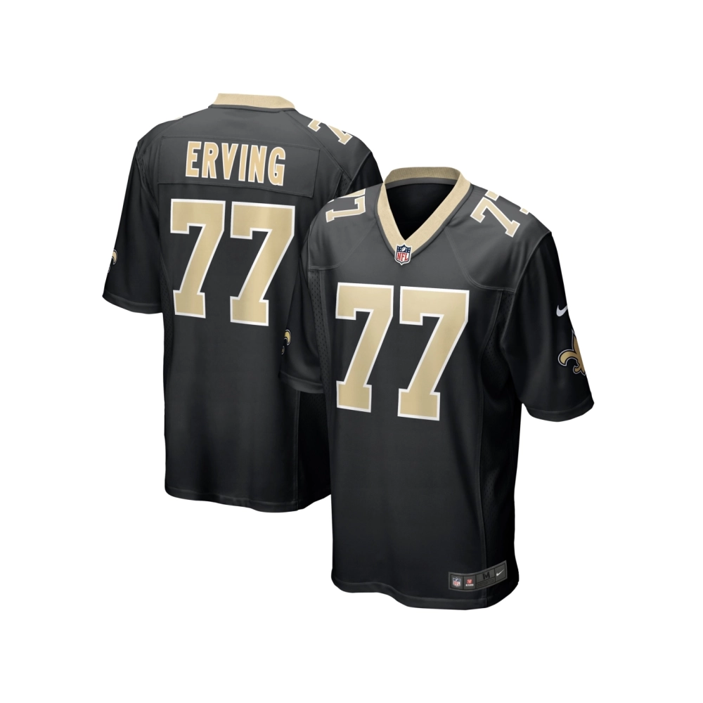 Mens New Orleans Saints Cameron Erving Black Game Jersey