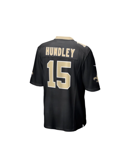 Mens New Orleans Saints Brett Hundley Black Game Player Jersey