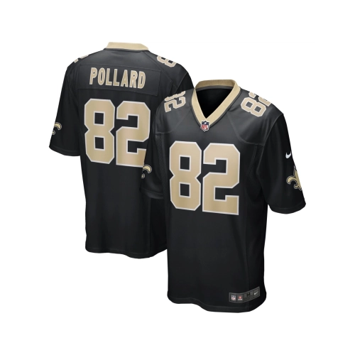 Mens New Orleans Saints Bob Pollard Black Game Retired Player Jersey