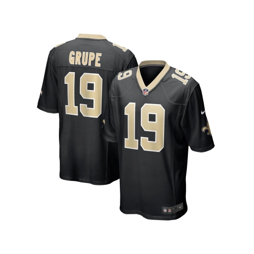 Mens New Orleans Saints Blake Grupe Black Team Game Jersey