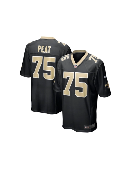 Mens New Orleans Saints Andrus Peat Black Game Jersey