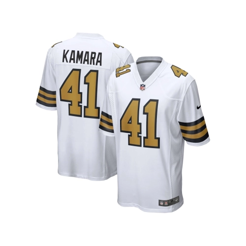 Mens New Orleans Saints Alvin Kamara White Alternate Game Jersey