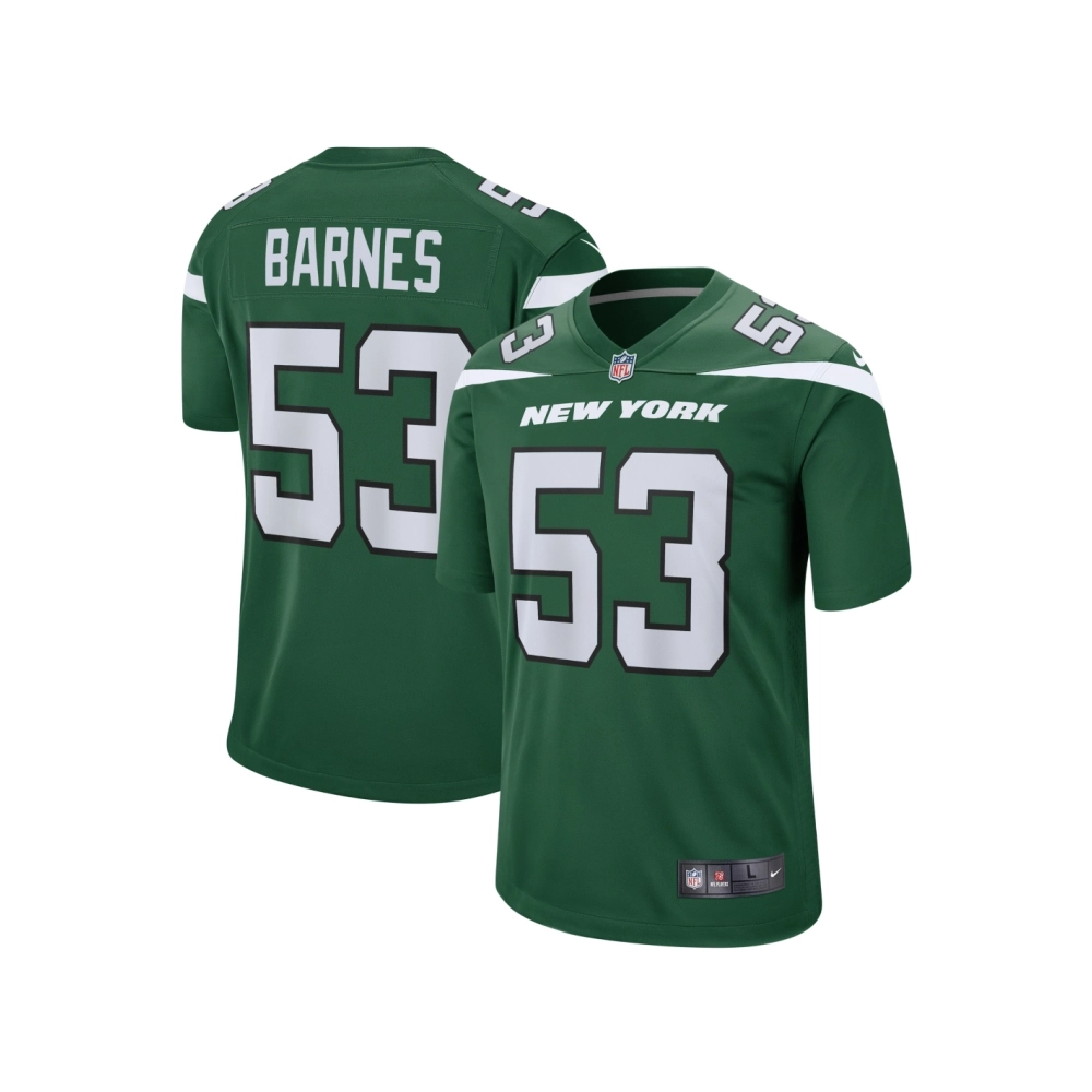Mens New York Jets Zaire Barnes Gotham Green Game Jersey