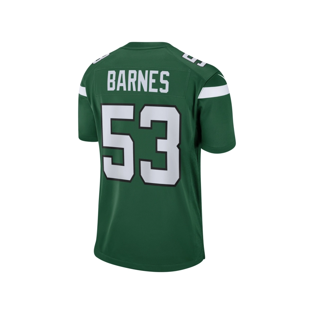 Mens New York Jets Zaire Barnes Gotham Green Game Jersey