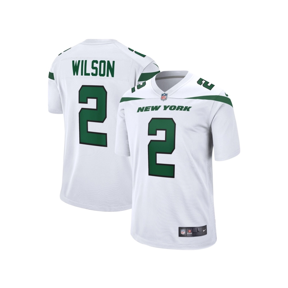 Mens New York Jets Zach Wilson White Game Jersey