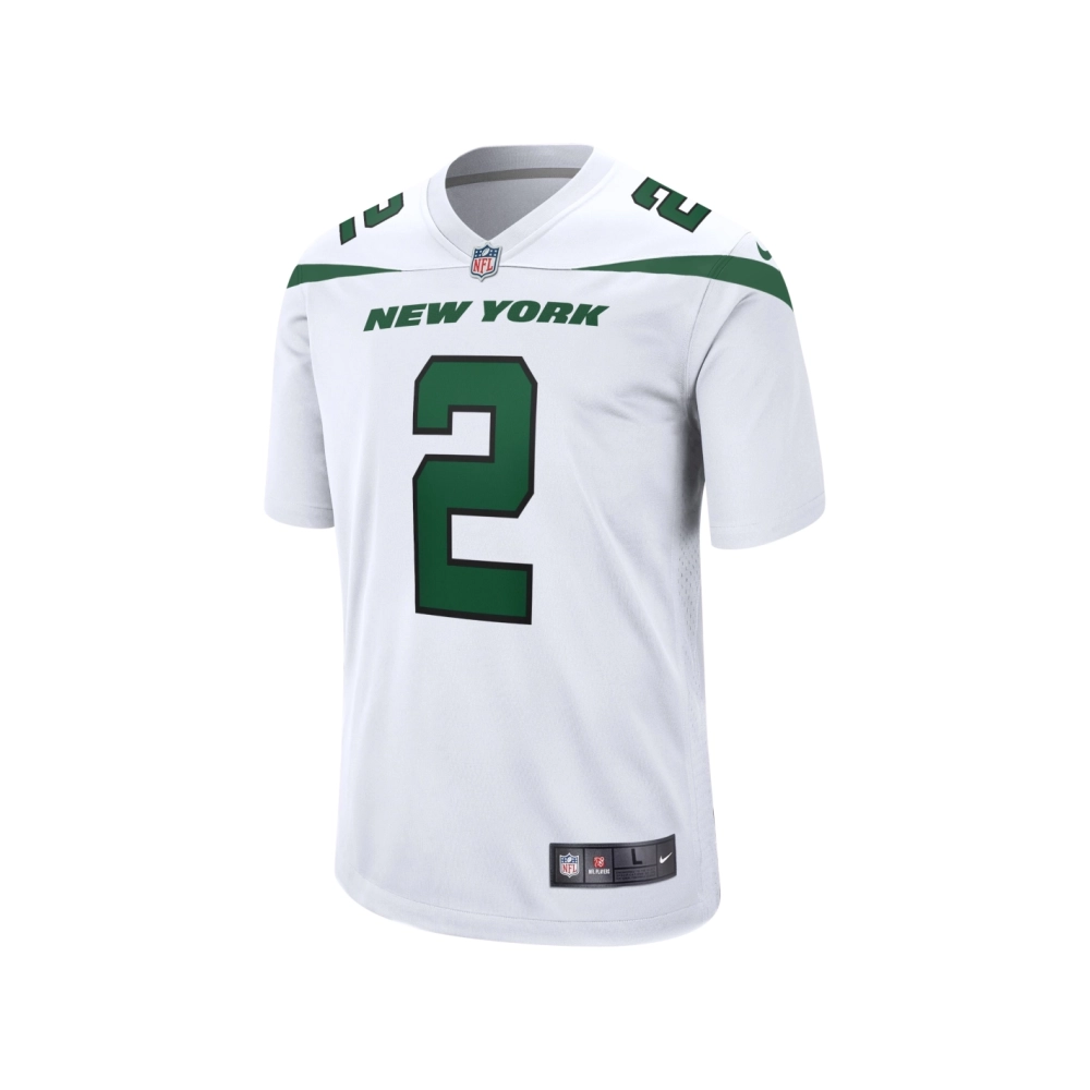 Mens New York Jets Zach Wilson White Game Jersey