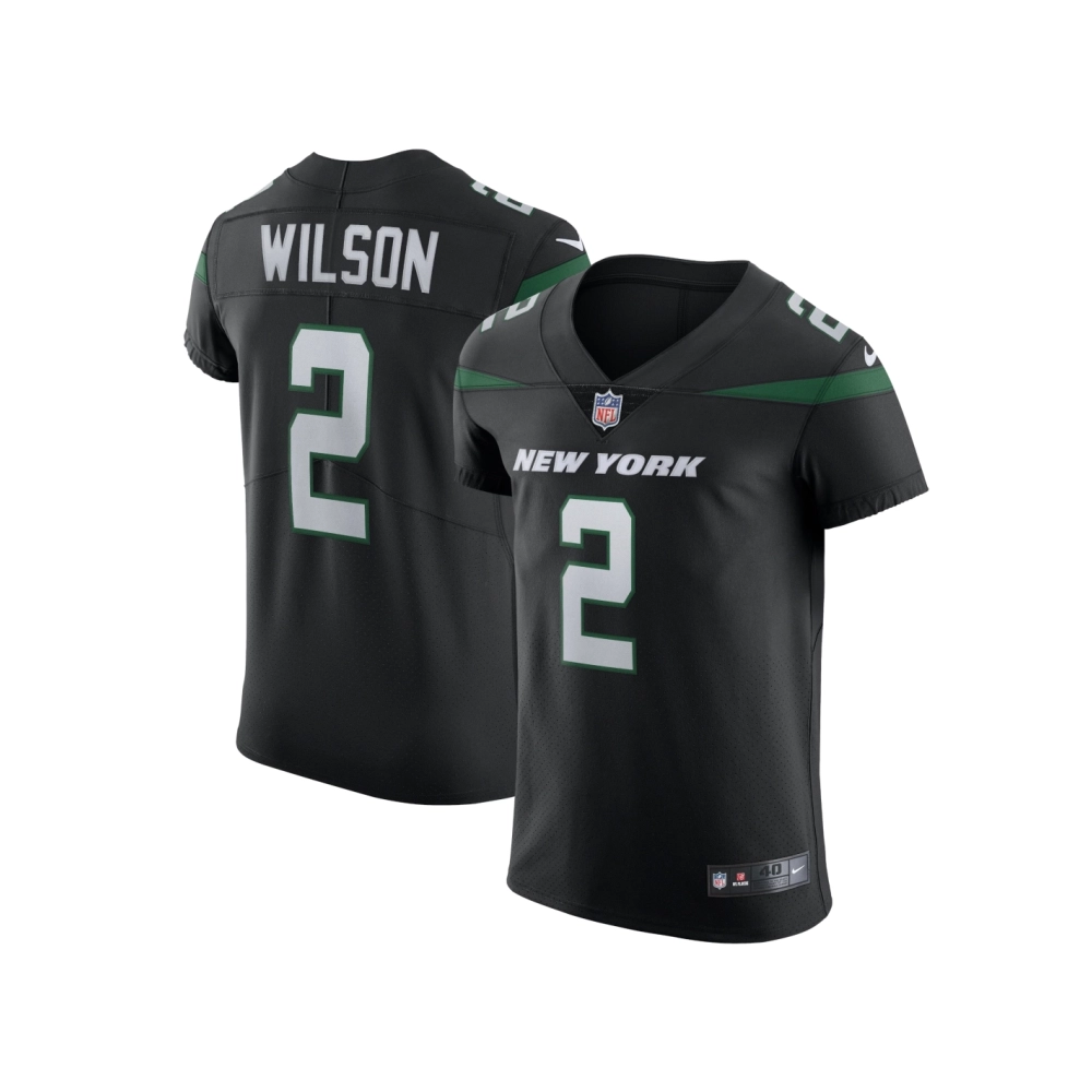 Mens New York Jets Zach Wilson Stealth Black Vapor Elite Jersey