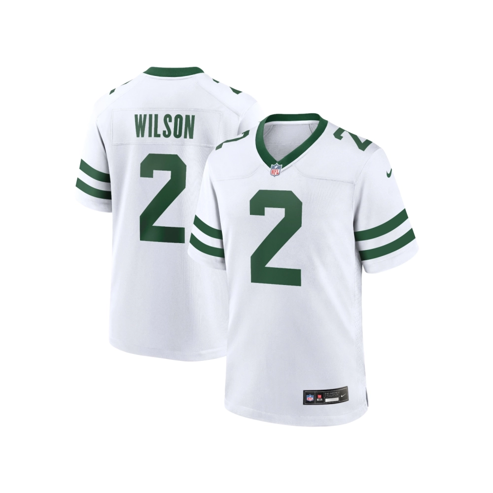 Mens New York Jets Zach Wilson Legacy White Game Jersey