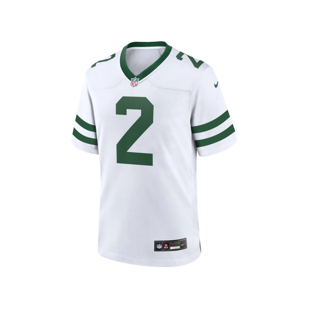 Mens New York Jets Zach Wilson Legacy White Game Jersey