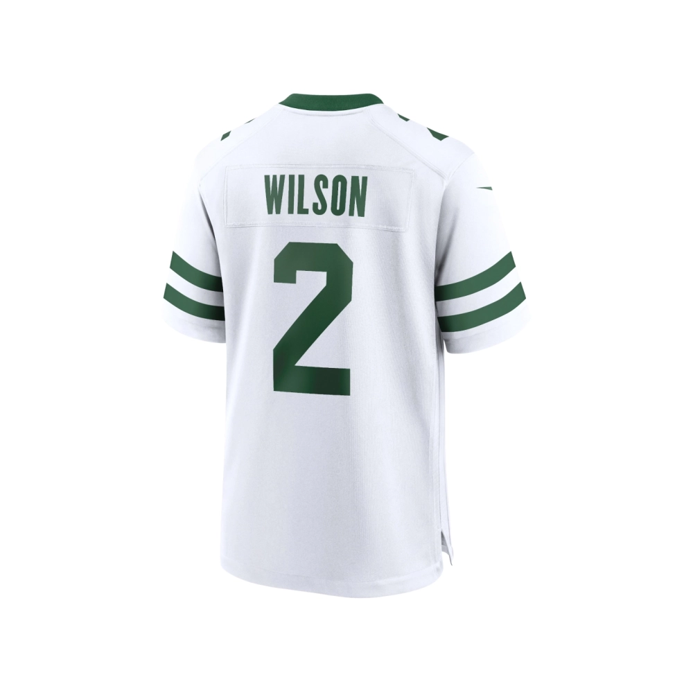 Mens New York Jets Zach Wilson Legacy White Game Jersey