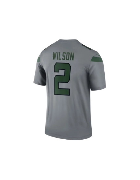 Mens New York Jets Zach Wilson Gray Inverted Legend Jersey