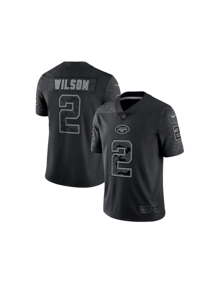 Mens New York Jets Zach Wilson Black RFLCTV Limited Jersey