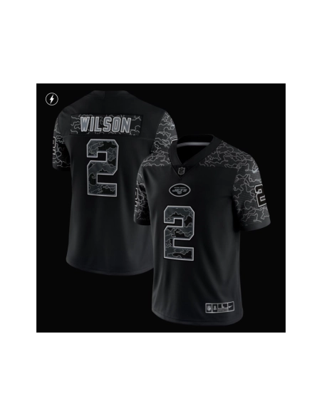 Mens New York Jets Zach Wilson Black RFLCTV Limited Jersey