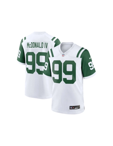 Mens New York Jets Will McDonald IV White Classic Alternate Game Jersey