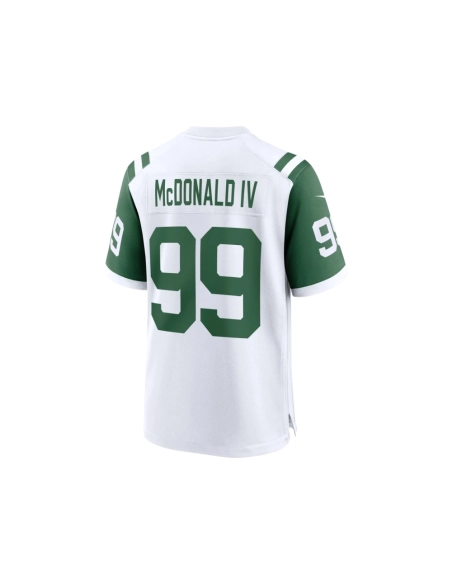 Mens New York Jets Will McDonald IV White Classic Alternate Game Jersey