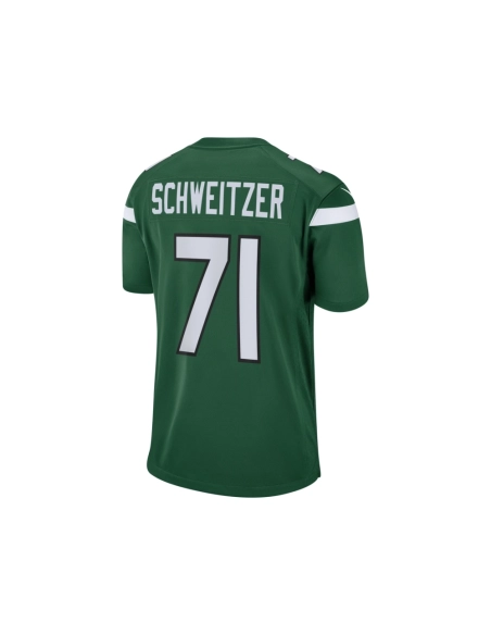 Mens New York Jets Wes Schweitzer Green Game Jersey