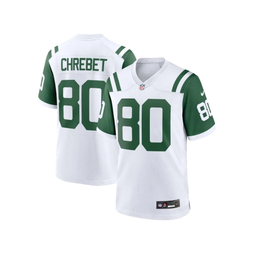 Mens New York Jets Wayne Chrebet White Classic Alternate Retired Player Game Jersey