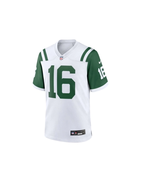Mens New York Jets Vinny Testaverde White Classic Alternate Retired Player Game Jersey