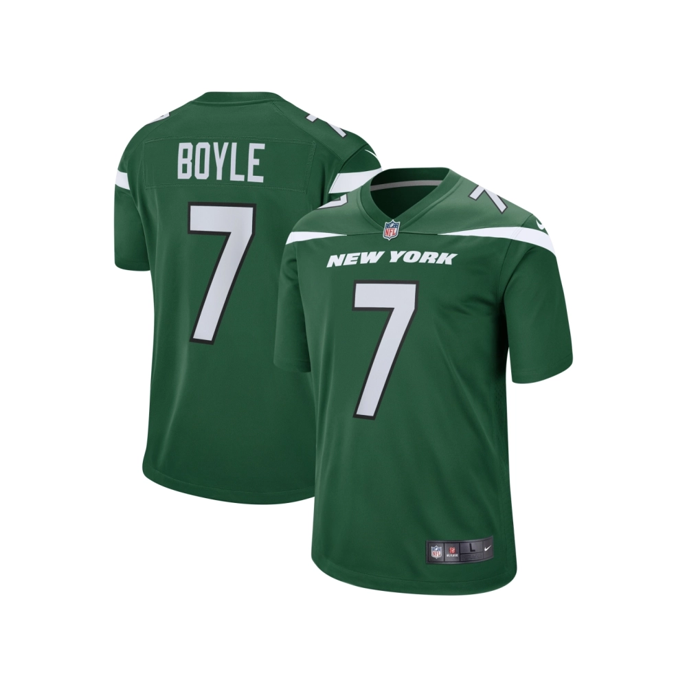 Mens New York Jets Tim Boyle Gotham Green Game Jersey