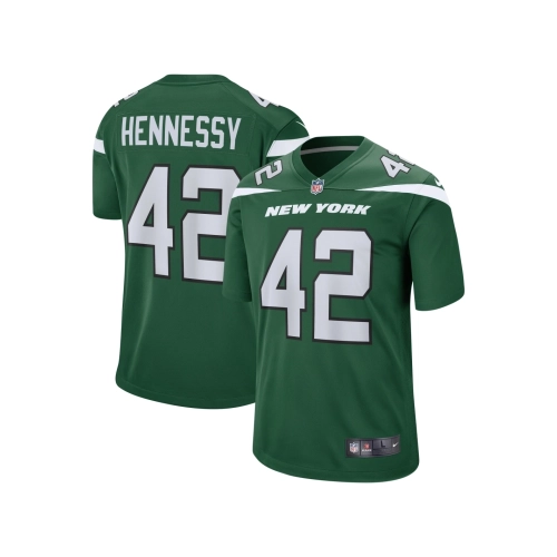 Mens New York Jets Thomas Hennessy Gotham Green Game Jersey