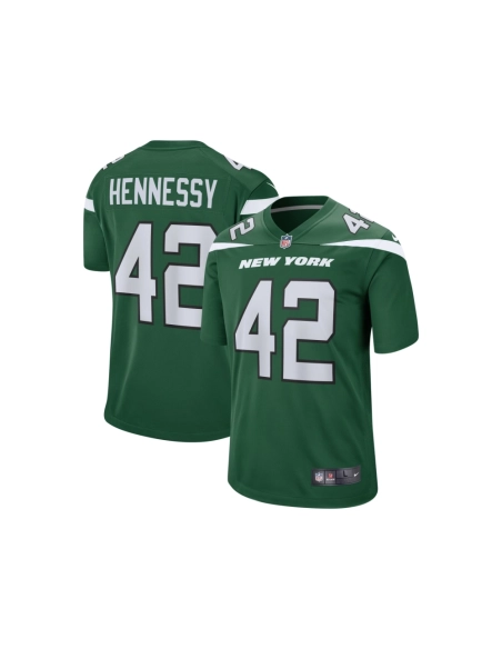 Mens New York Jets Thomas Hennessy Gotham Green Game Jersey