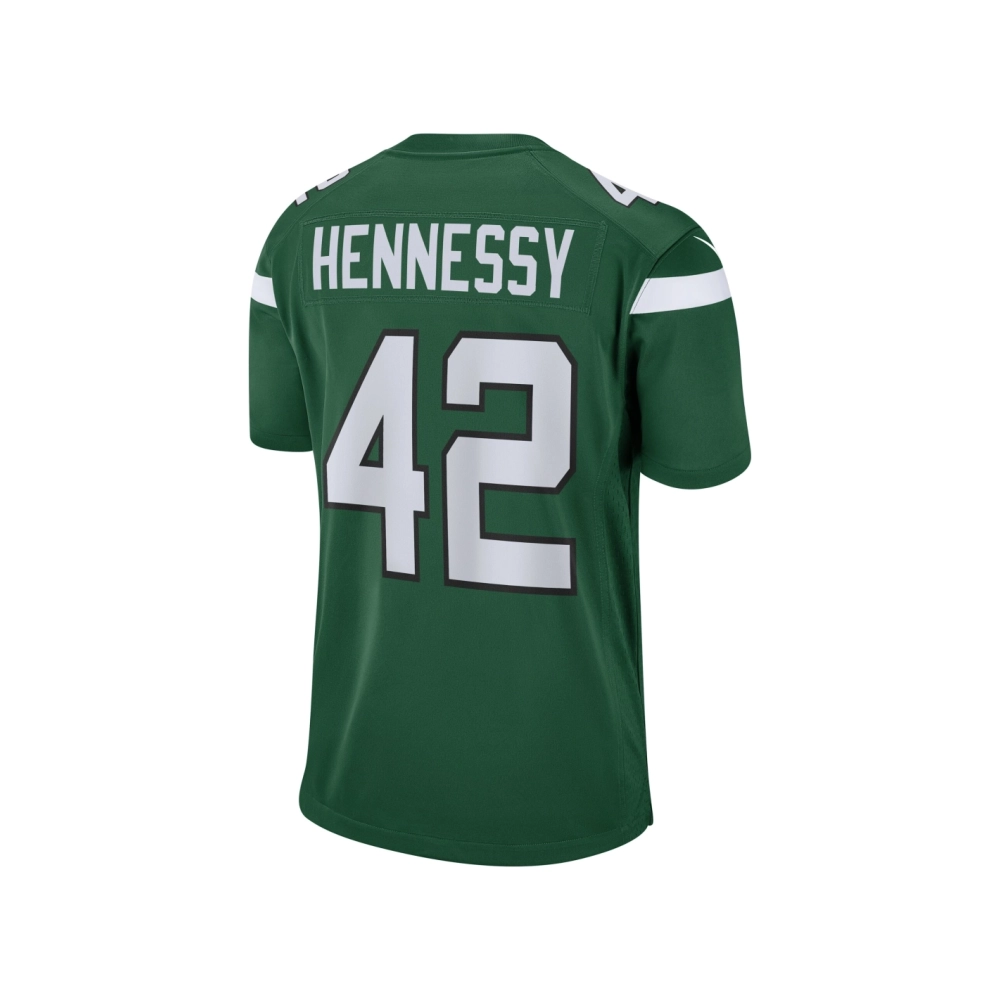 Mens New York Jets Thomas Hennessy Gotham Green Game Jersey