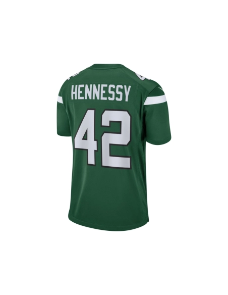 Mens New York Jets Thomas Hennessy Gotham Green Game Jersey