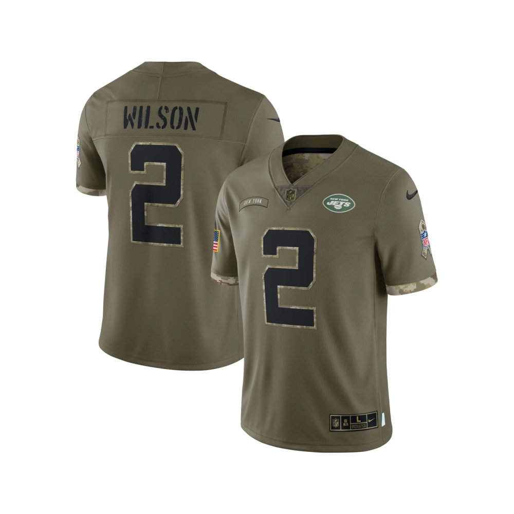 Mens New York Jets Olive 2022 Salute To Service Limited Jersey