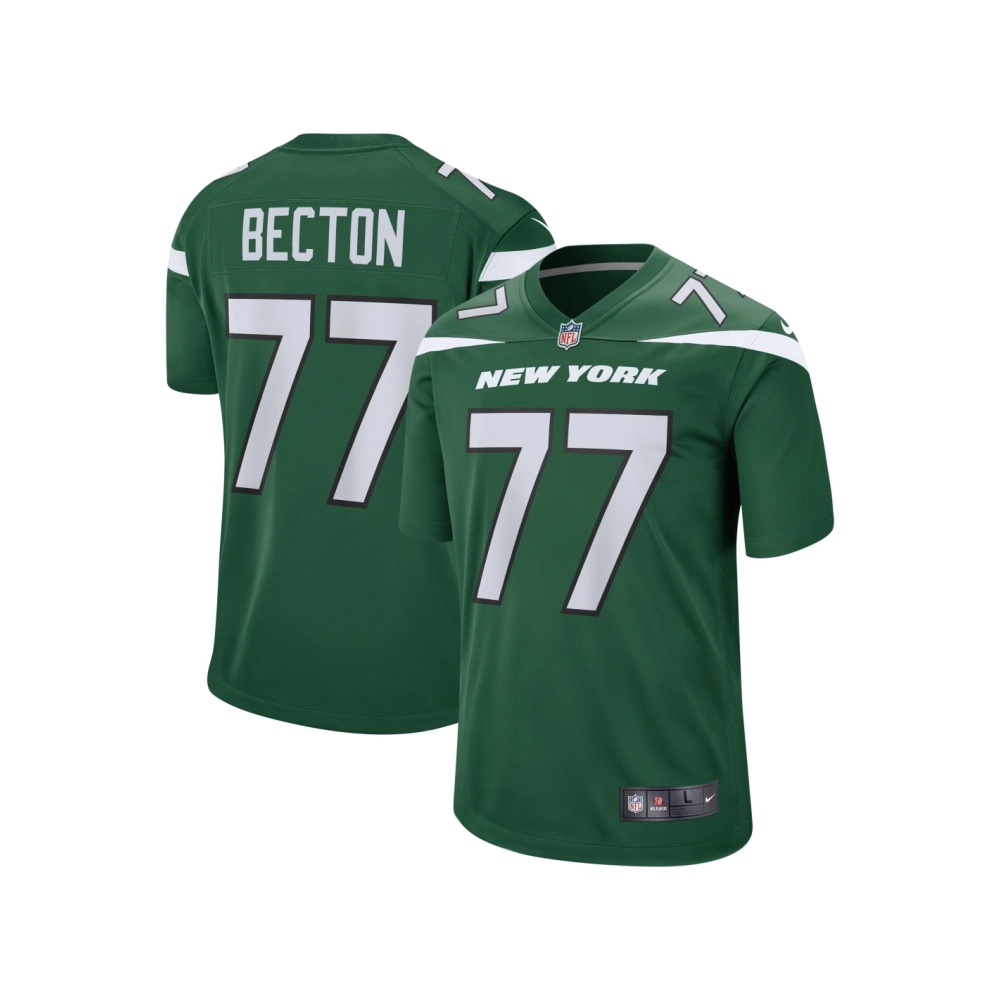 Mens New York Jets Mekhi Becton Gotham Green Player Game Jersey