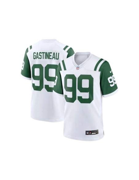 Mens New York Jets Mark Gastineau White Classic Alternate Retired Player Game Jersey
