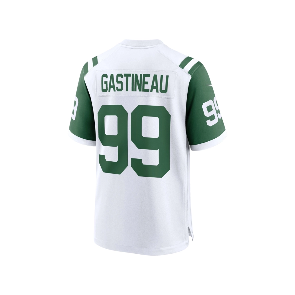 Mens New York Jets Mark Gastineau White Classic Alternate Retired Player Game Jersey