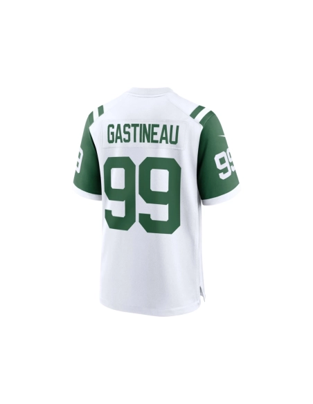 Mens New York Jets Mark Gastineau White Classic Alternate Retired Player Game Jersey