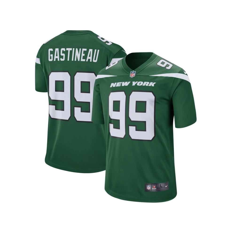 Mens New York Jets Mark Gastineau Gotham Green Retired Player Game Jersey