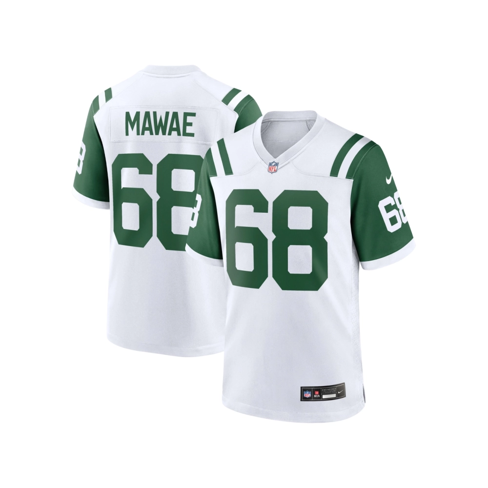Mens New York Jets Kevin Mawae White Classic Alternate Retired Player Game Jersey