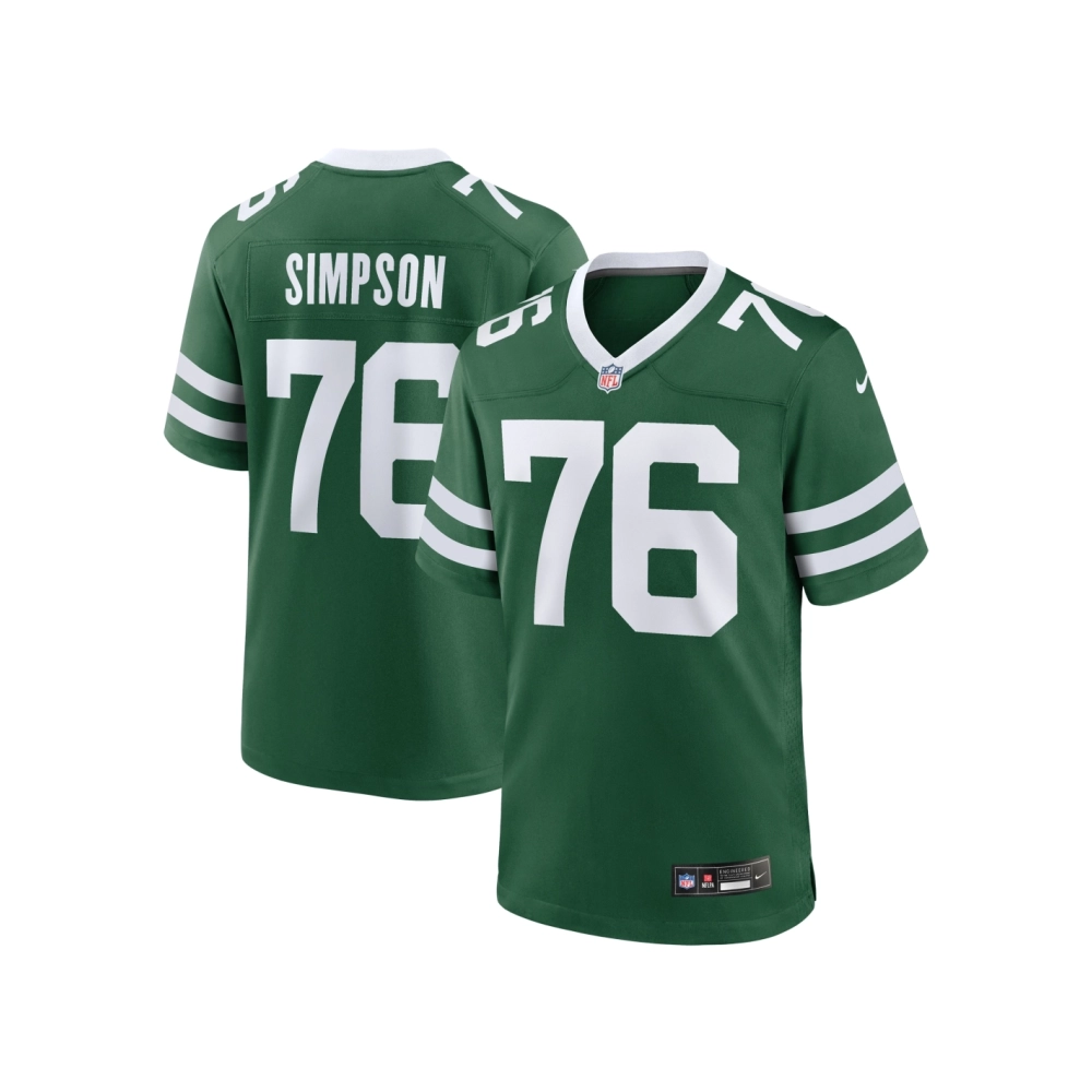 Mens New York Jets John Simpson Legacy Green Game Jersey