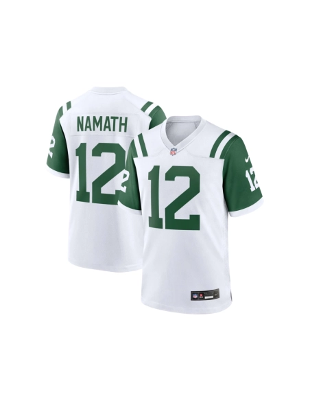 Mens New York Jets Joe Namath White Classic Alternate Retired Player Game Jersey