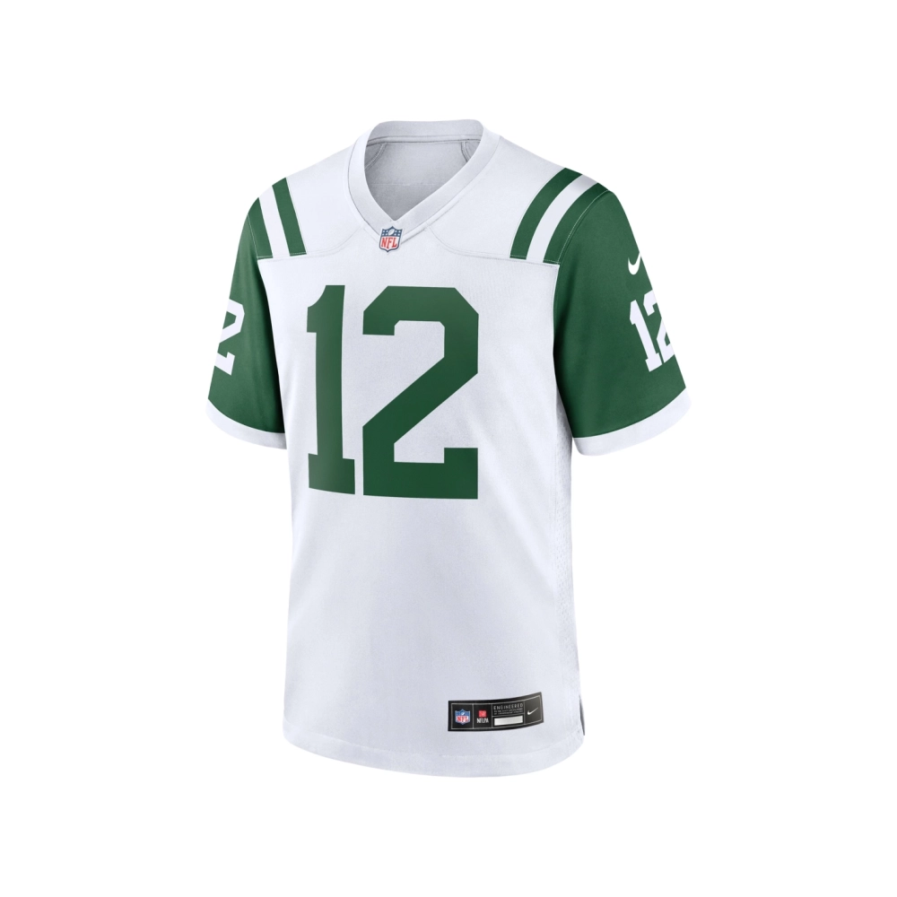 Mens New York Jets Joe Namath White Classic Alternate Retired Player Game Jersey