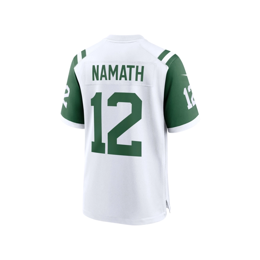 Mens New York Jets Joe Namath White Classic Alternate Retired Player Game Jersey