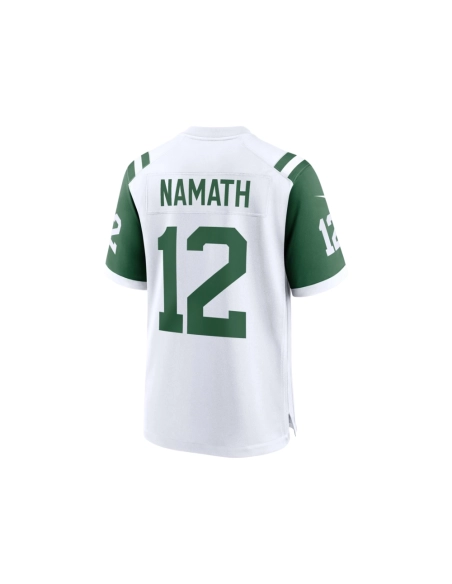 Mens New York Jets Joe Namath White Classic Alternate Retired Player Game Jersey
