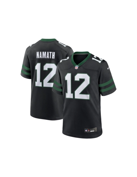 Mens New York Jets Joe Namath Legacy Black Alternate Retired Player Game Jersey