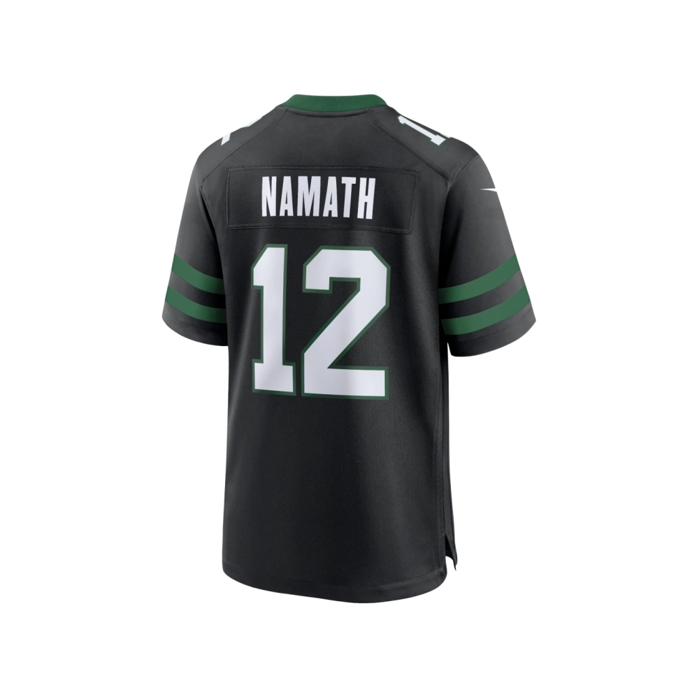 Mens New York Jets Joe Namath Legacy Black Alternate Retired Player Game Jersey