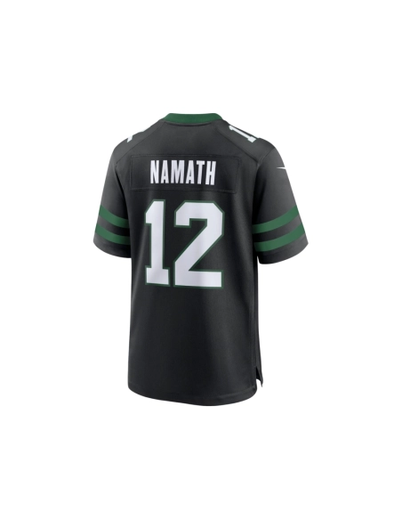 Mens New York Jets Joe Namath Legacy Black Alternate Retired Player Game Jersey